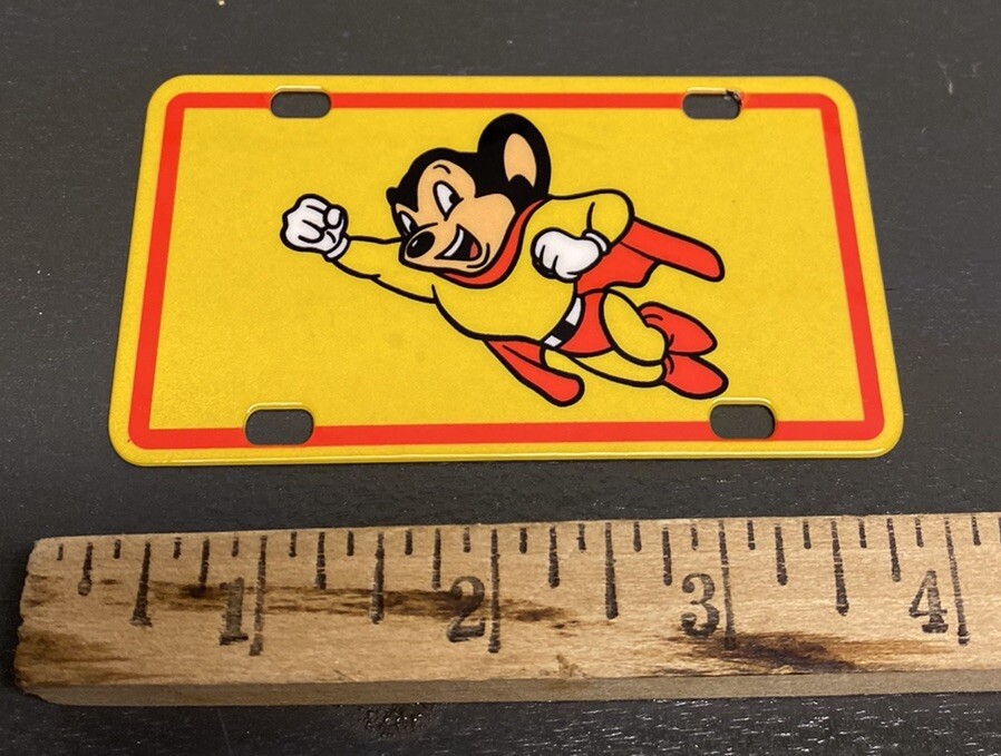 Mighty Mouse Metal Bicycle Plate Sign Cartoon Tv Animation Super Hero Gas Oil
