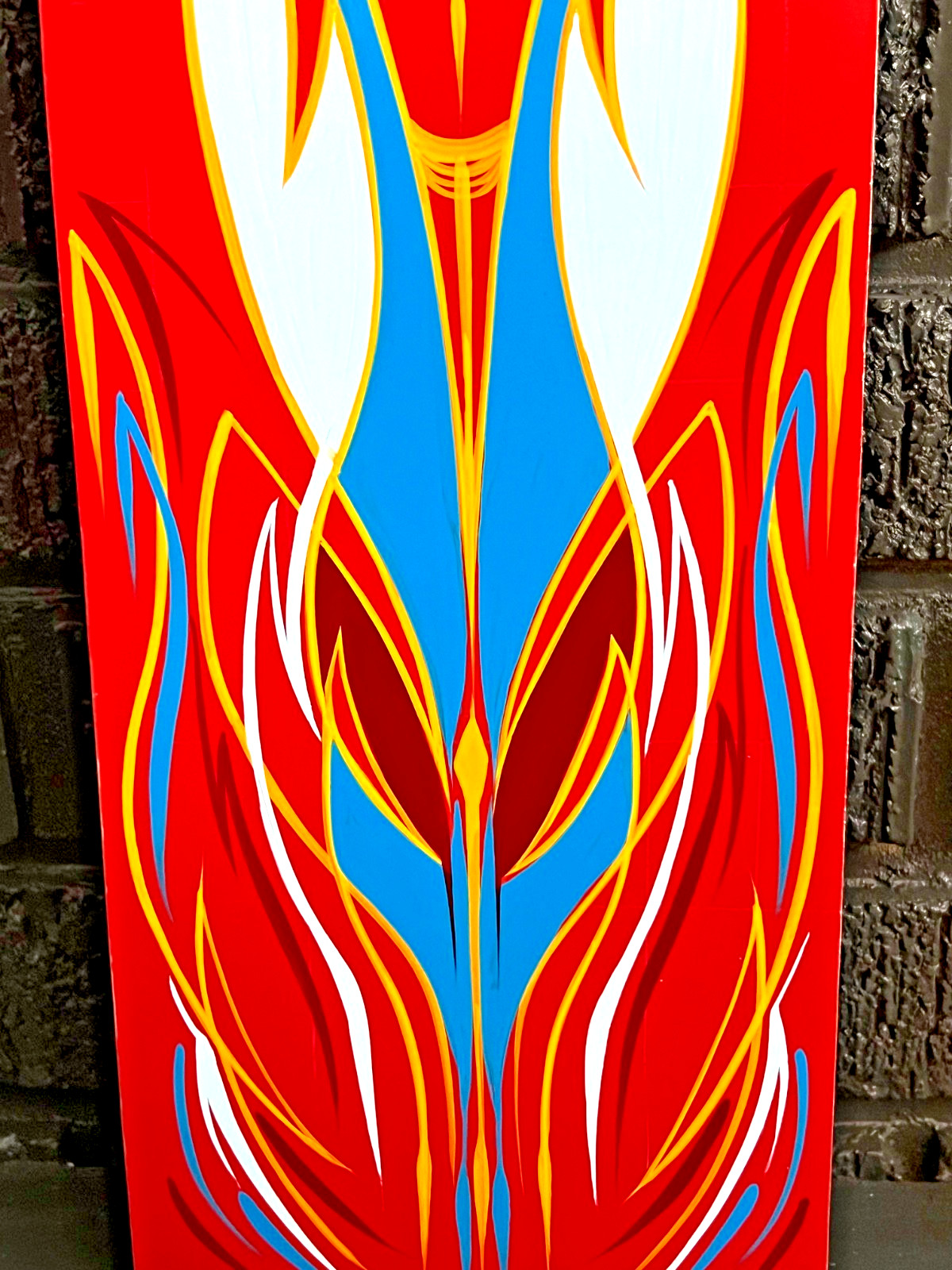 Painted PINSTRIPING Hot Rat Rod SHOP Garage Sign Art Original pinstriped Panel