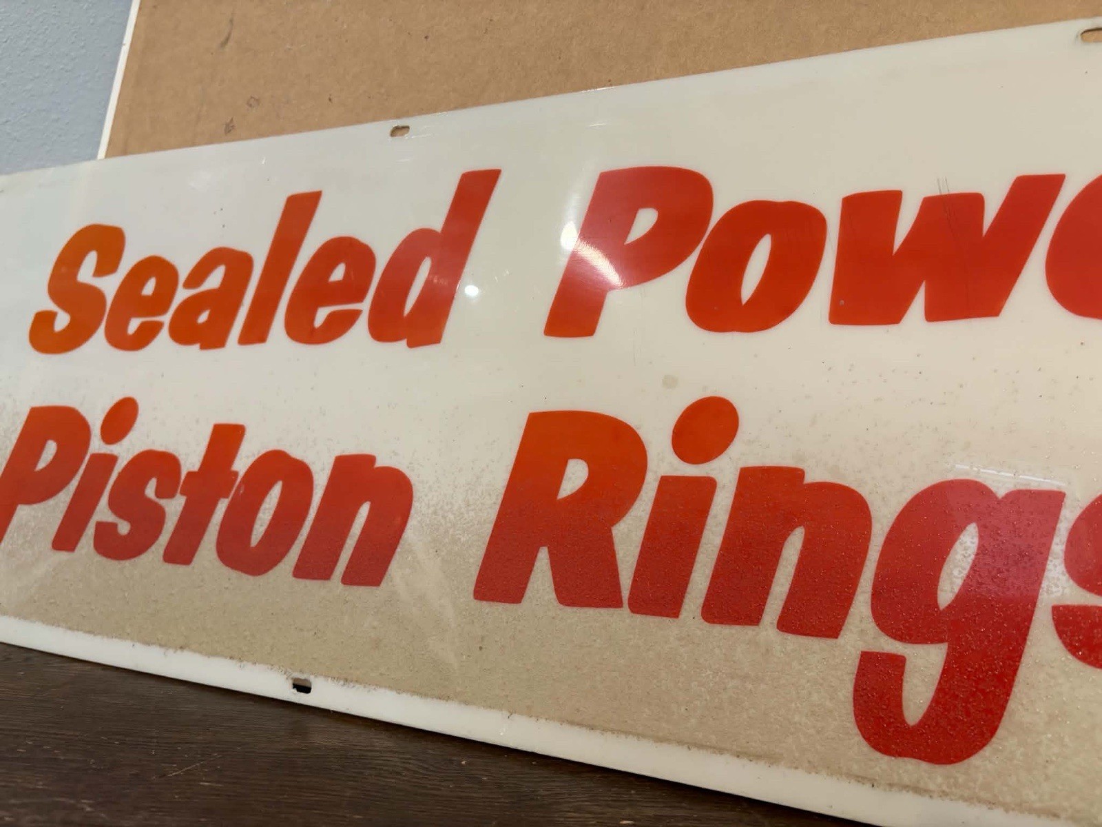 Sealed Power Piston Rings Lexan Acrylic Sign (meant to be backlit in cabinet)