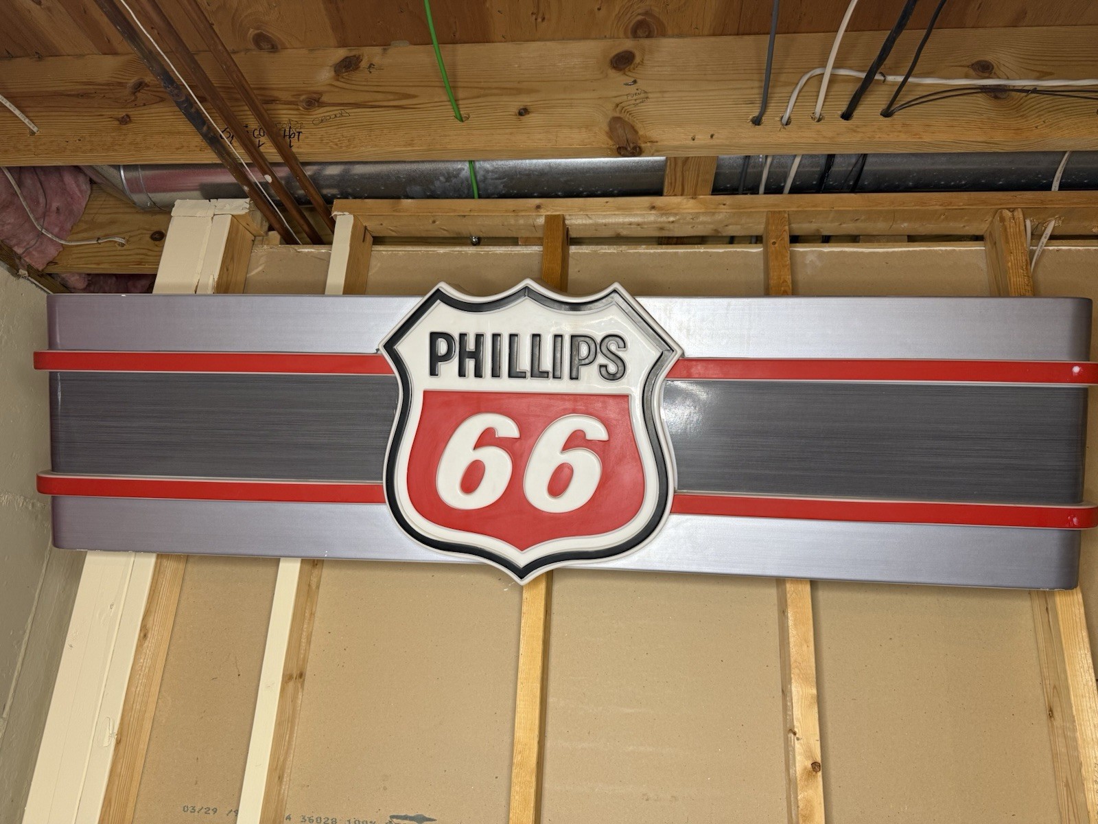 PHILLIPS 66 GAS PUMP TOPPER SIGN AUTHENTIC GAS STATION SIGN VTG HUGE RARE SIGN