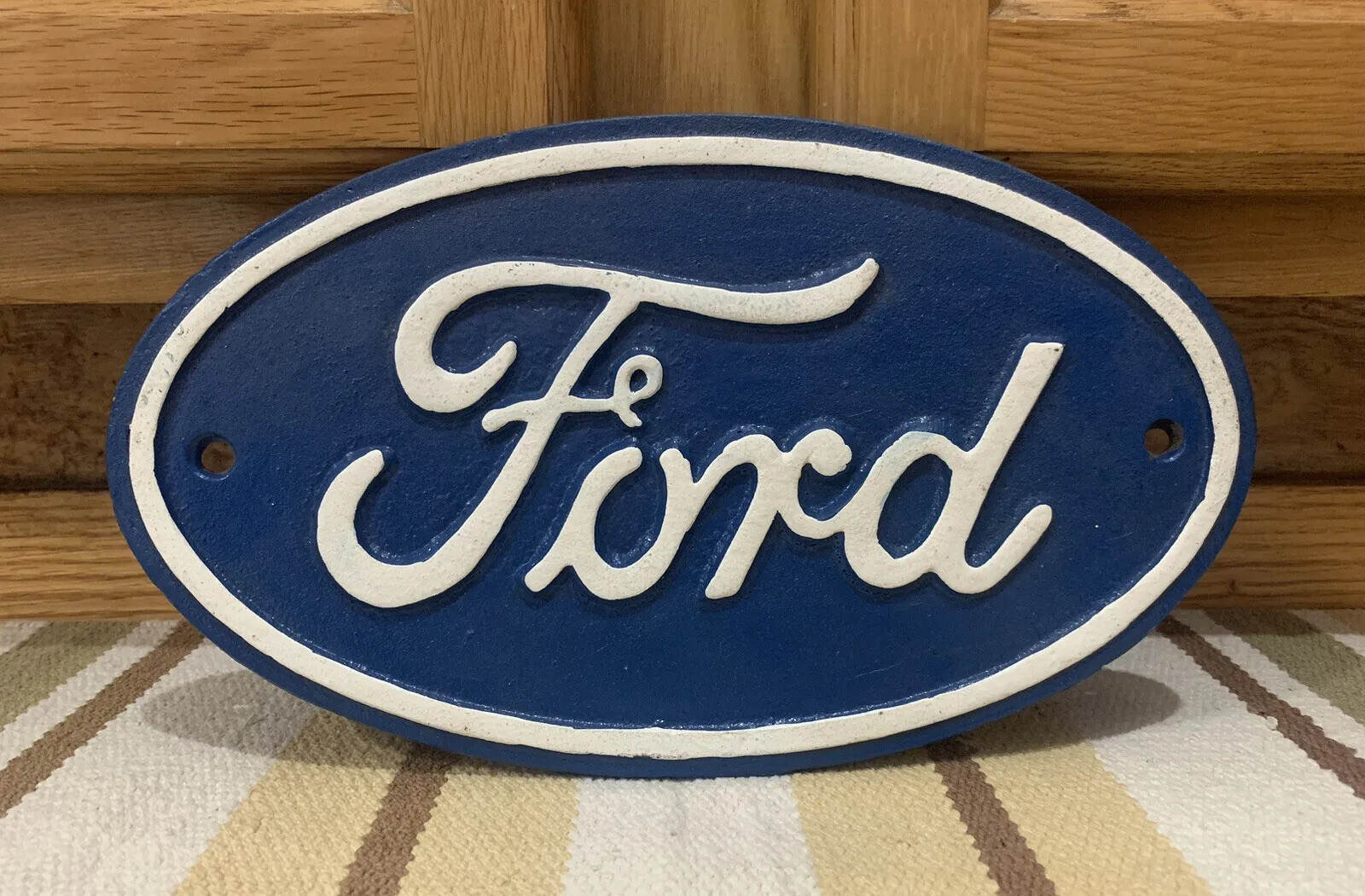 Ford Cast Iron Sign Tools Parts Gas Oil Garage Motor Vintage Style Wall Decor