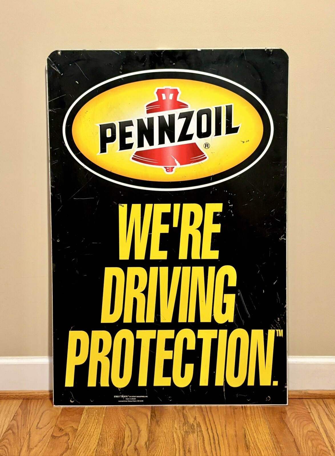 Vintage PENNZOIL Doublesided Metal Sign 36” X 24” By Stout Industries