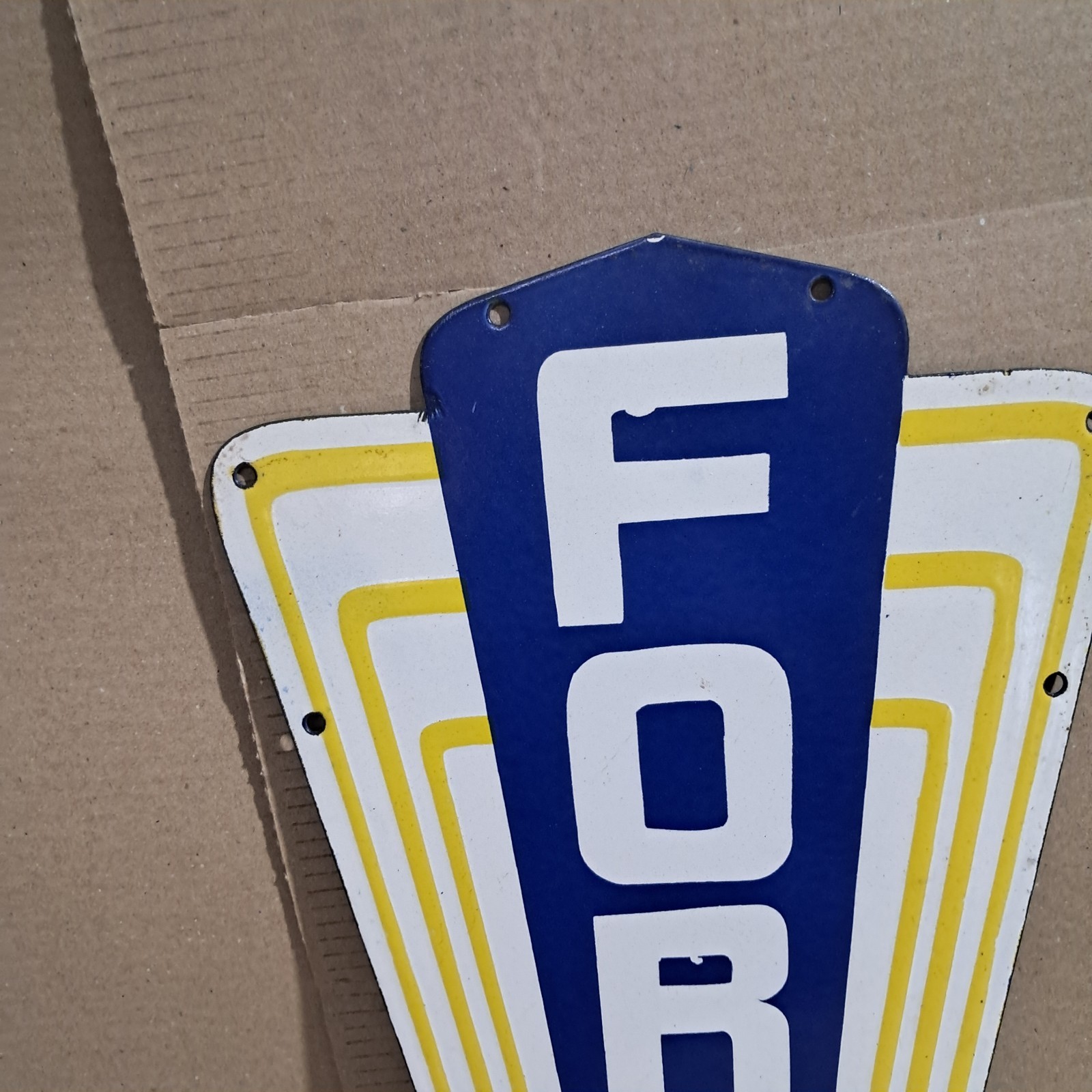 Ford porcelain Enamel Sign 21 x 10.5 Inches 1 Sided