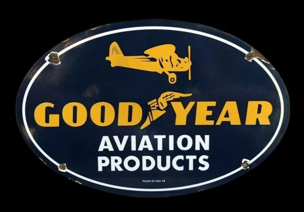 PORCELIAN GOOD YEAR ENAMEL SIGN SIZE 36X24 INCHES DOUBLE SIDED