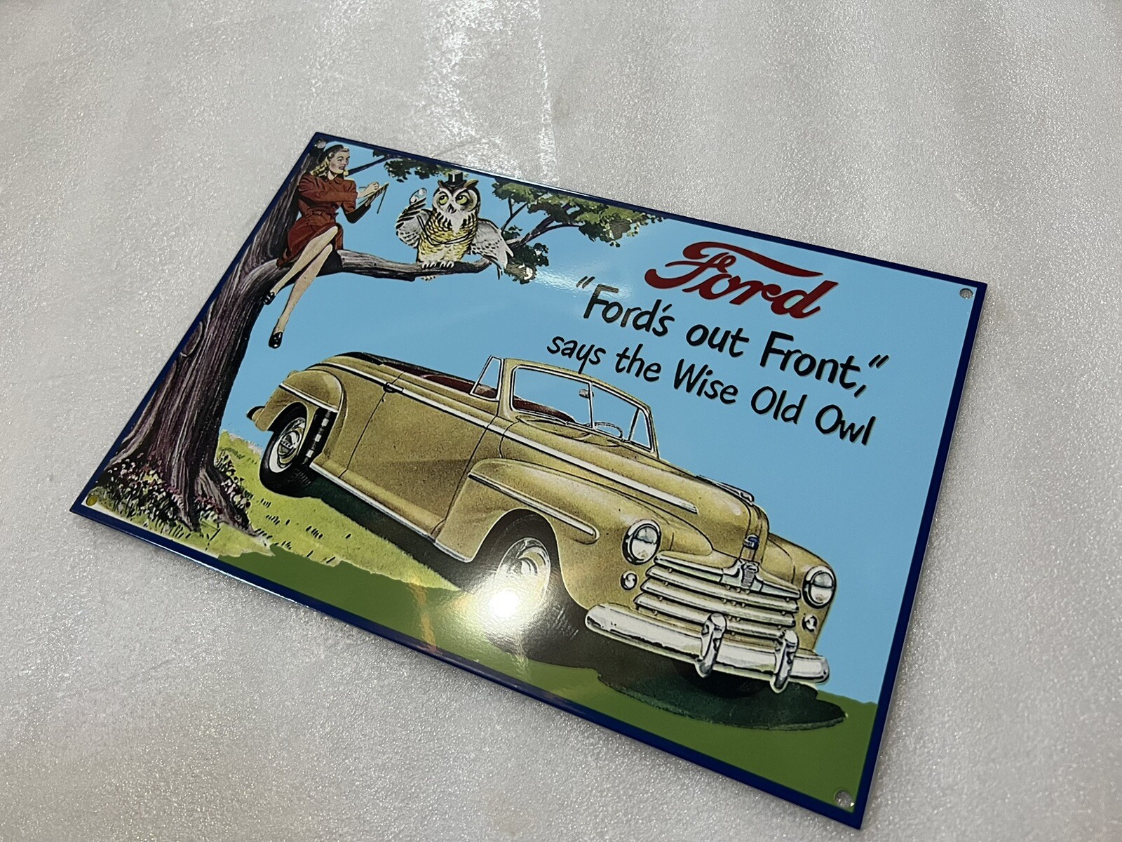 Ford motor car Gasoline MOTOR Gas Vintage Style Steel sign