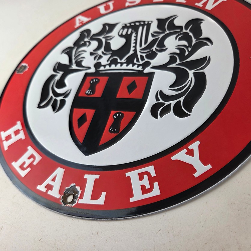 Vintage Austin Healey Automobiles Sign – Porcelain Gas Pump Dealership Sign