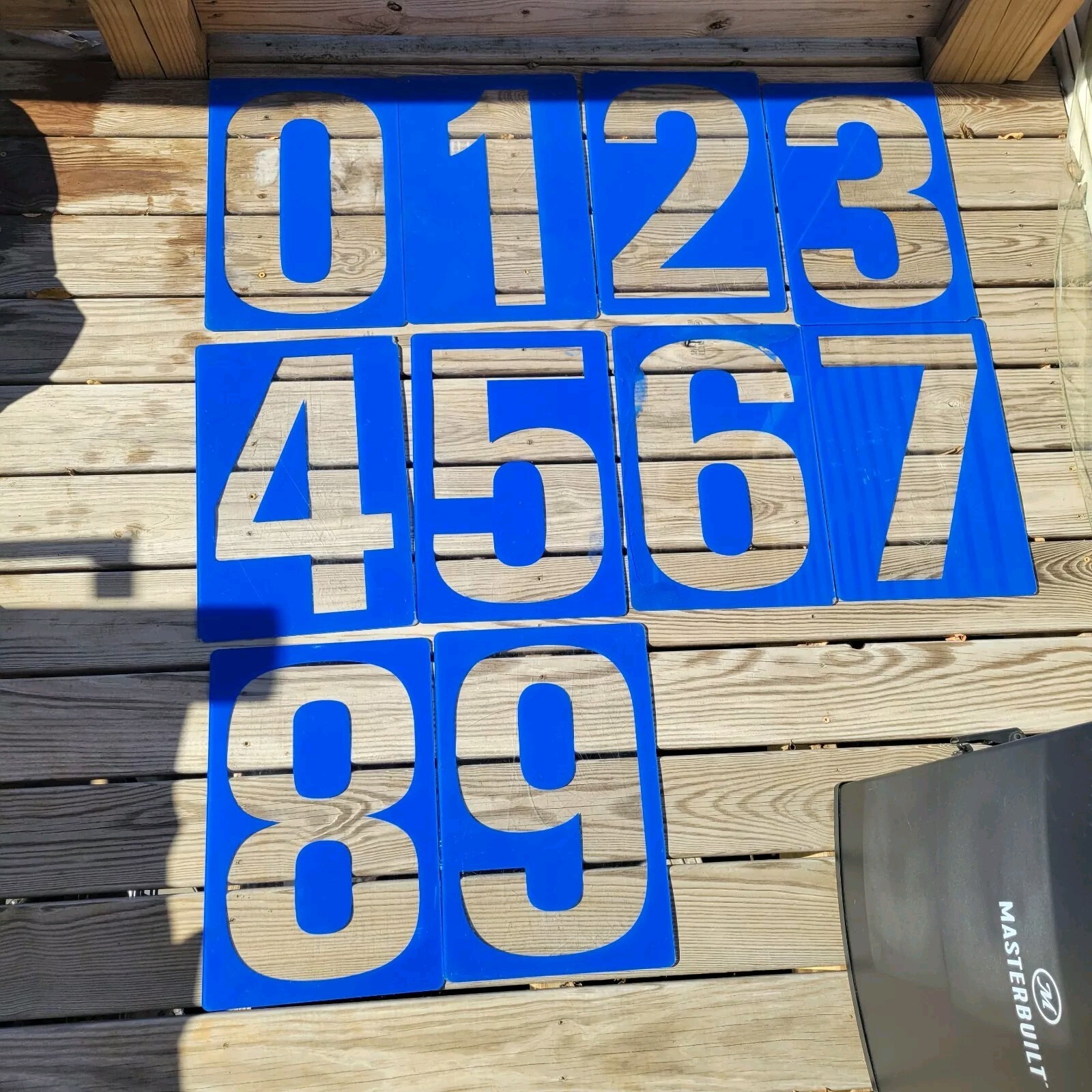 Full Set 0-9 Blue Acrylic Gas Station Sign Numbers 18 Inch X 12 Inch