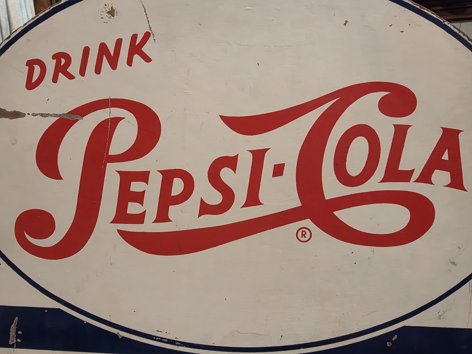 VINTAGE ORIGINAL ANTIQUE GAS OIL GENERAL STORE SIGN PEPSI COLA