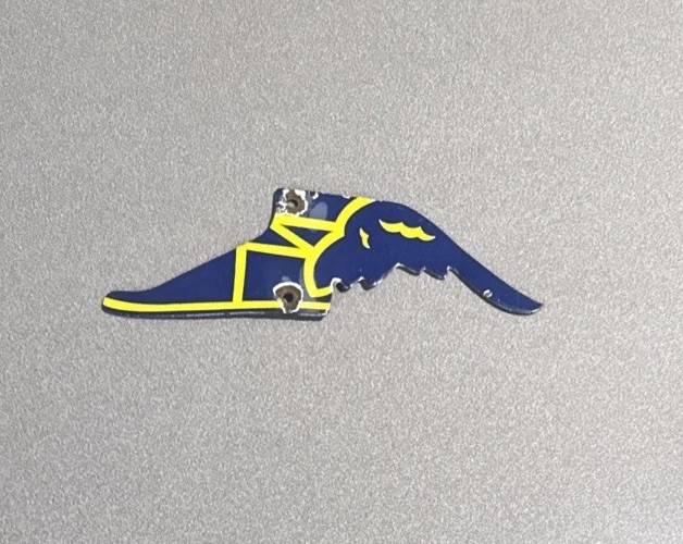 VINTAGE GOODYEAR TIRES SHOE FLYING PORCELAIN SIGN CAR GAS TRUCK OIL MOTORCYCLE