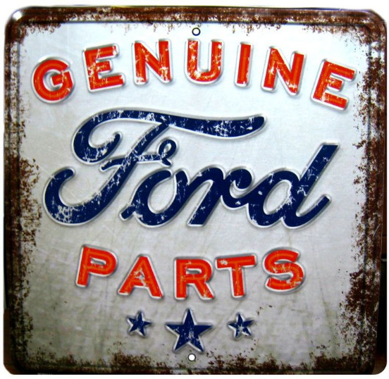 Genuine Ford Parts Signs Vintage Style Embossed Metal Man Cave Garage Home Decor