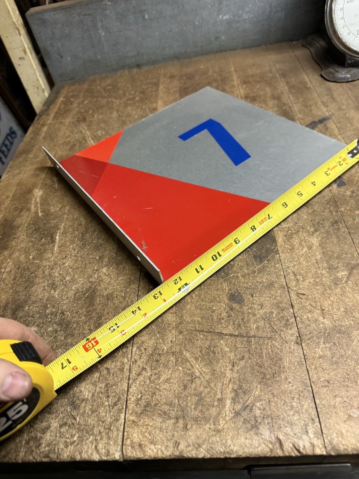 New NOS Gas Pump Fuel Citgo No 7 Seven Station Number Marker Metal Flange Sign