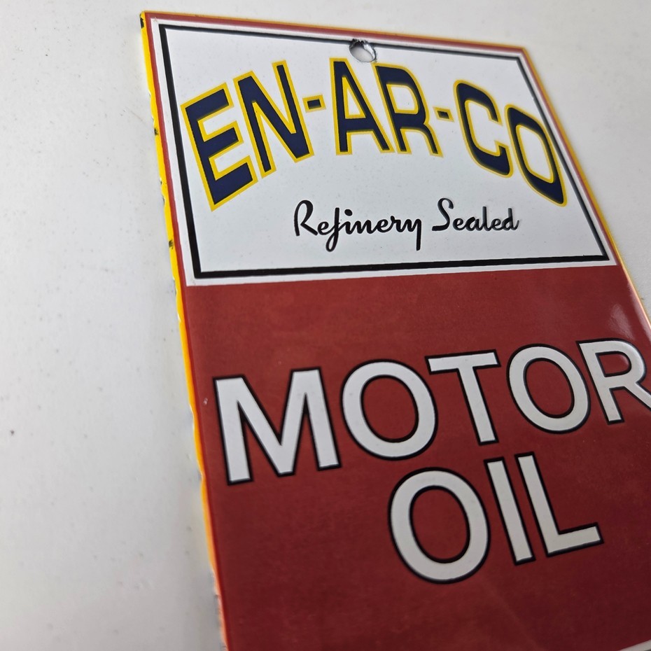 Vintage White Rose Gasoline Sign – ENARCO Canada Service Station Gas Pump Sign