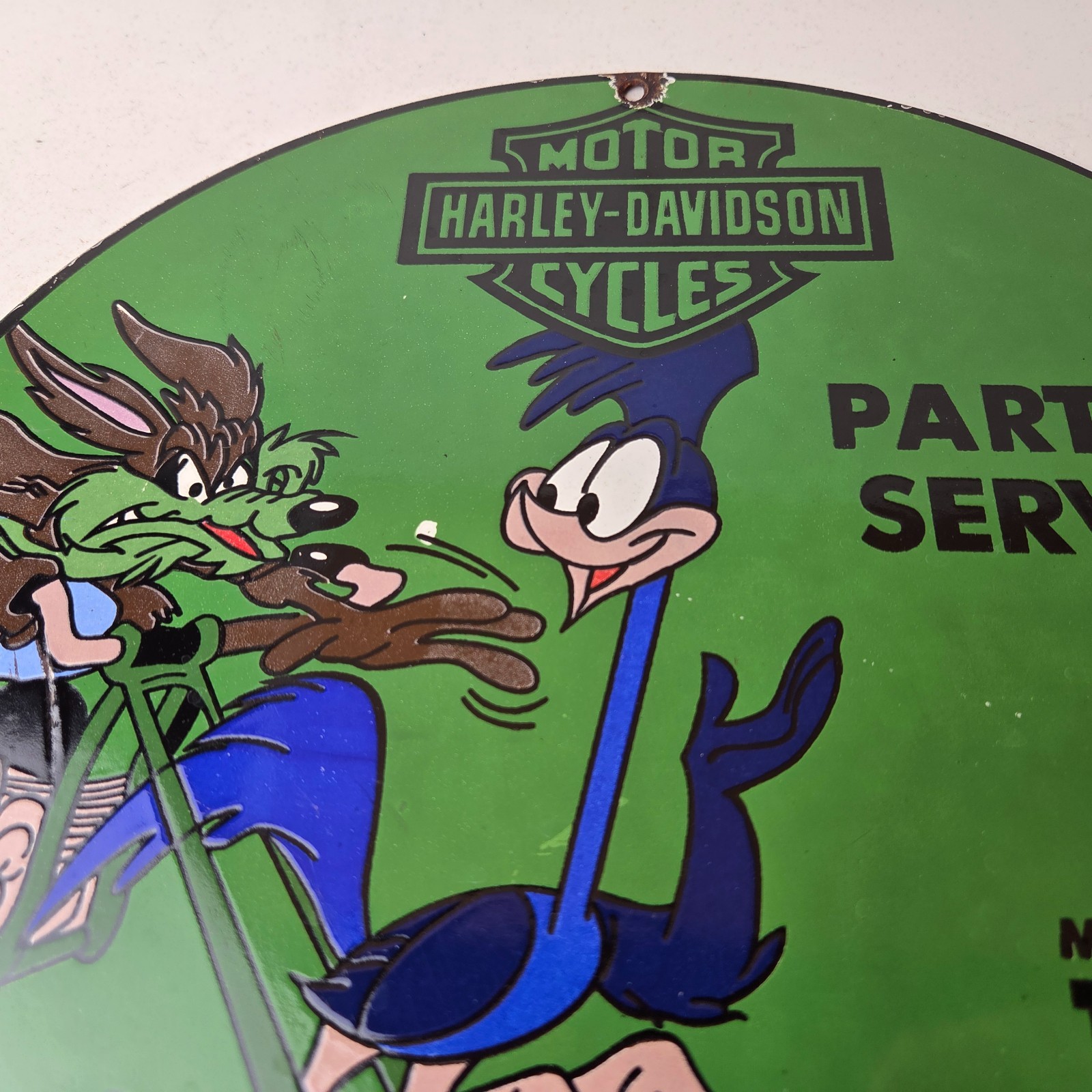 Vintage Harley Davidson Motorcycles Sign – Road Runner Porcelain Gas Pump Sign