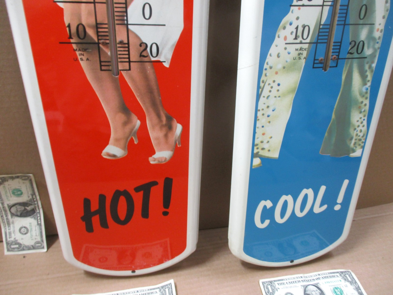 MARILYN & ELVIS – Two Thermometer Sign Set – Rock & Roll Movie Star -BIG 39″Tall