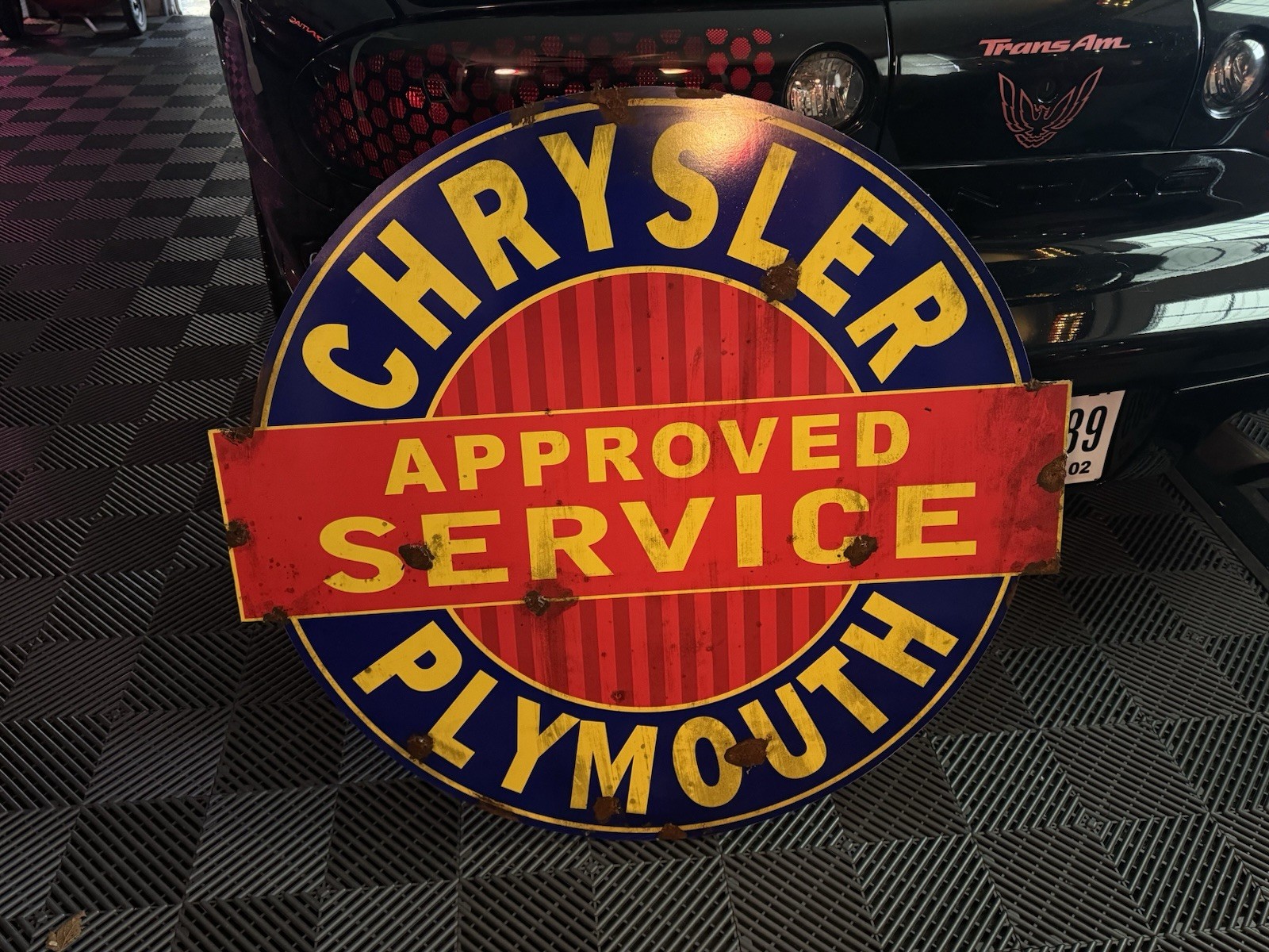 Old style-barn find look Chrysler Plymouth Mopar Dealer Sales Service Parts Sign