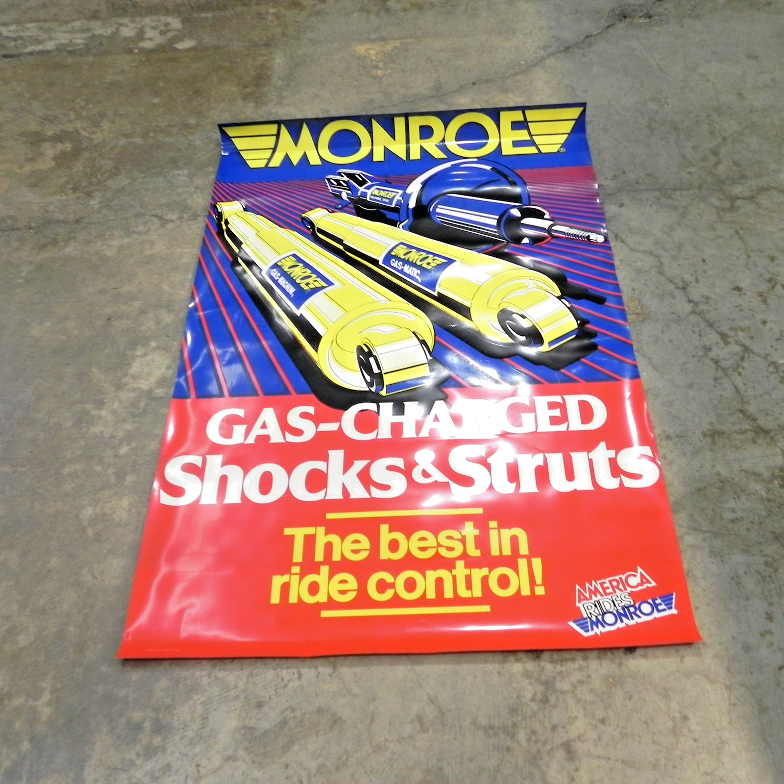 MONROE POSTER AD PROMO GAS-CHARGED SHOCK ABSORBERS & STRUTS 36″X24″ NEW