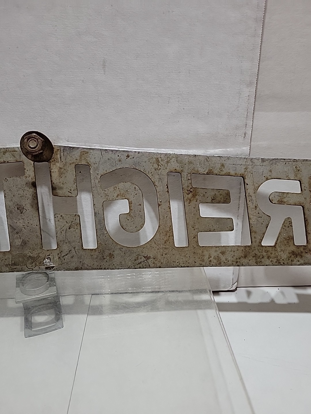 Vintage Metal FREIGHTLINER Trucker Plaque 24″×4,5″ Delivery Freight Truck Sign