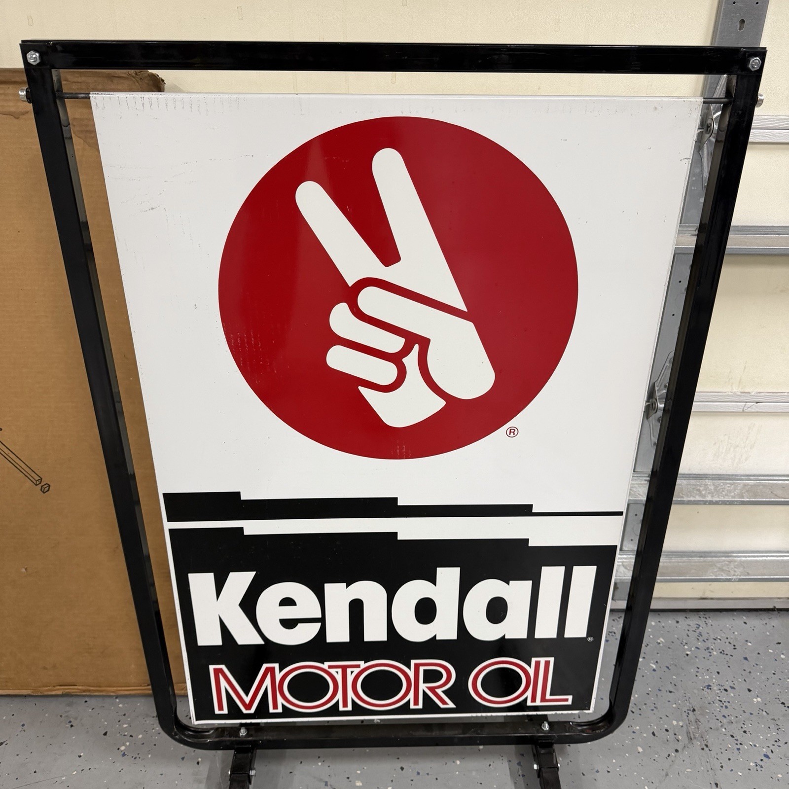 Vtg Kendall Motor Oil Service Station Curb Driveway Sign SEALED NEW-READ DESC.