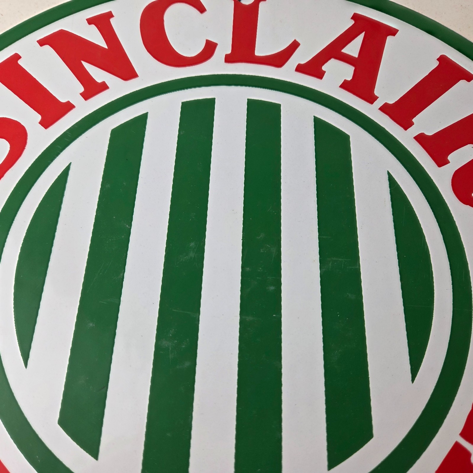 Vintage Sinclair Gasoline Porcelain – Service Station Gas Pump Plate Sign