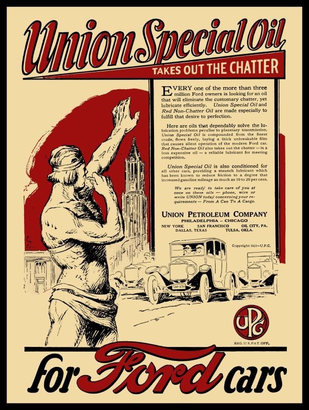 1923 Union Petroleum Co. Special Oil for Fords NEW Sign 24×30″ USA STEEL XL Size