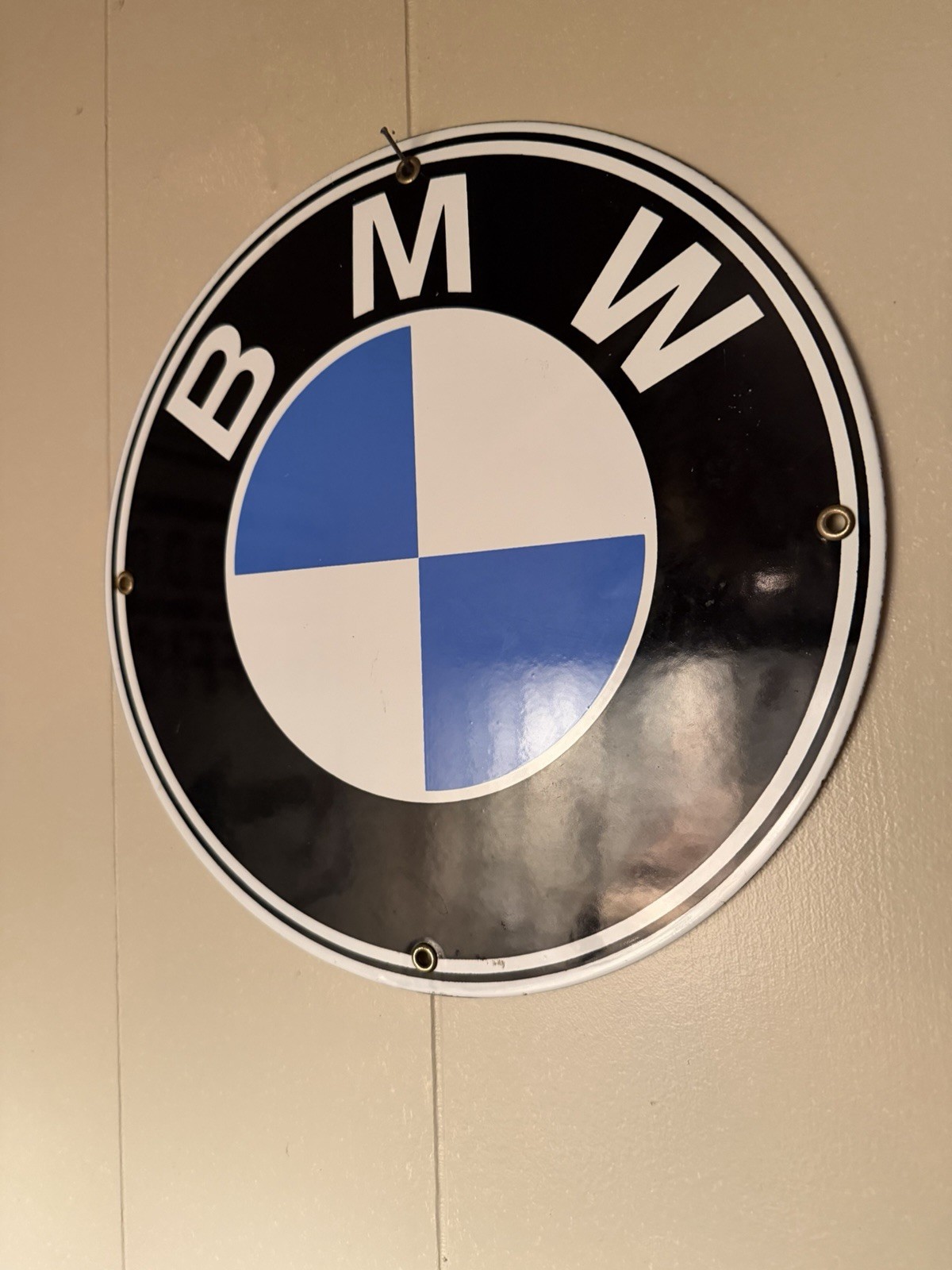 BMW Porcelain Enamel Roundel Metal 12” Sign