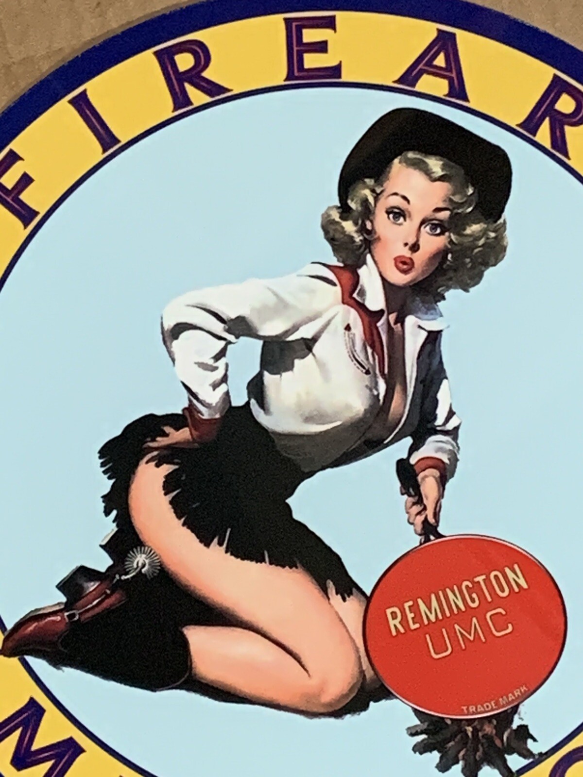 Vintage Style remington umc ammunition Heavy Steel Metal Quality Sign