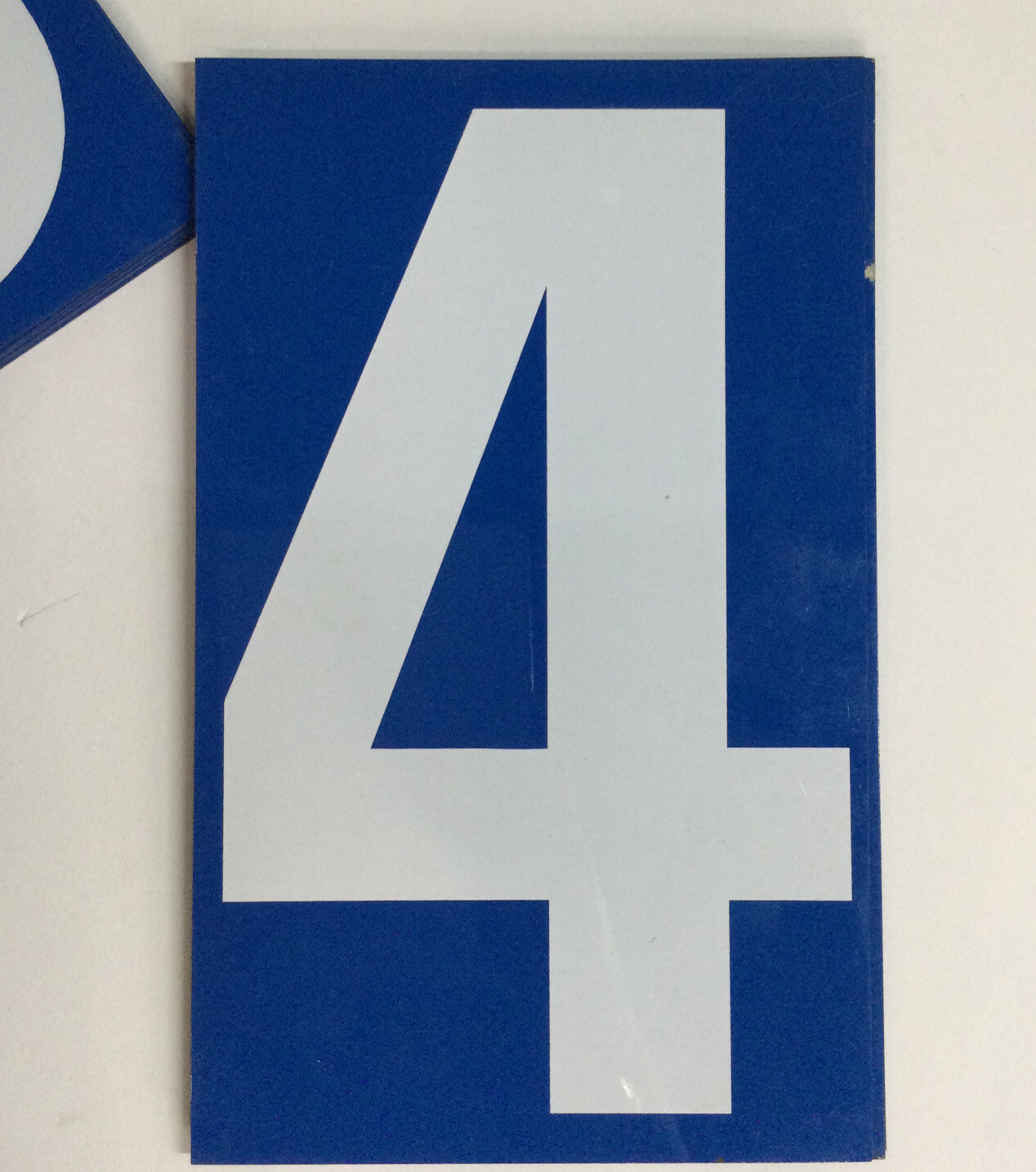 VTG Complete Set 2-Sided Tin Metal Gas Station Price Numbers 11″ Blue