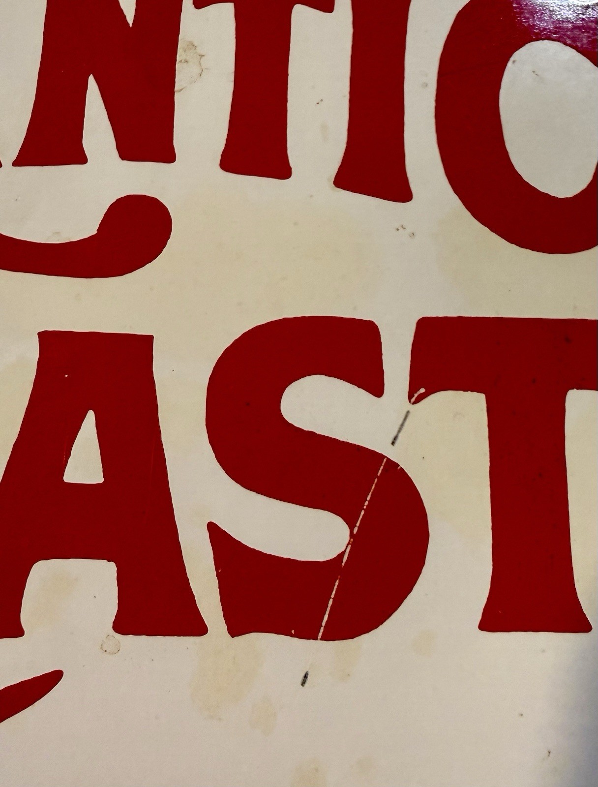 VINTAGE ATLANTIC COAST LINE RAILROAD 10” PORCELAIN METAL TRAIN GASOLINE OIL SIGN