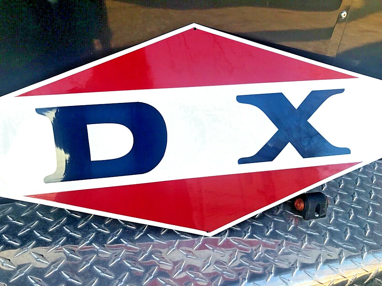 Vintage Old School Sty. DX Gasoline Oil Gas Station Car Truck Hand Painted Sign