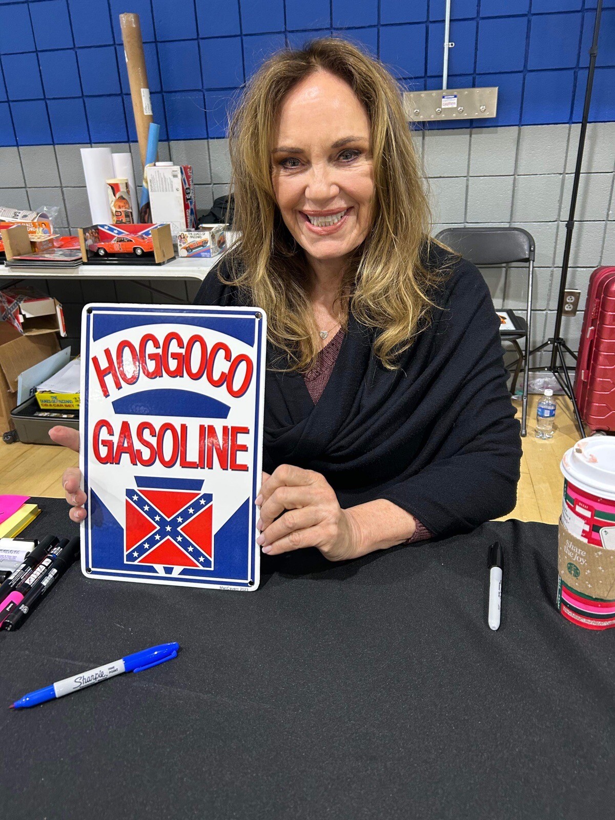 Dukes Of Hazzard Hoggoco Porcelain Gas Pump Plate Sign 12”x18” Daisy General Lee