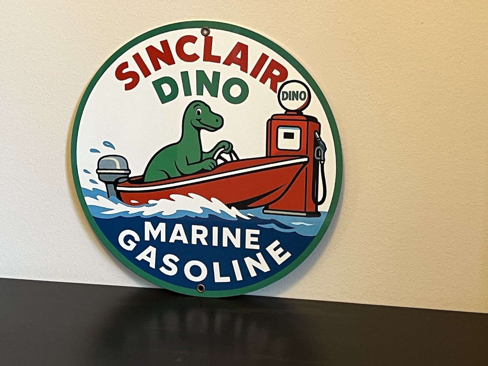 Hi Gloss Sinclair Marine Gasoline Vintage Style Metal Sign