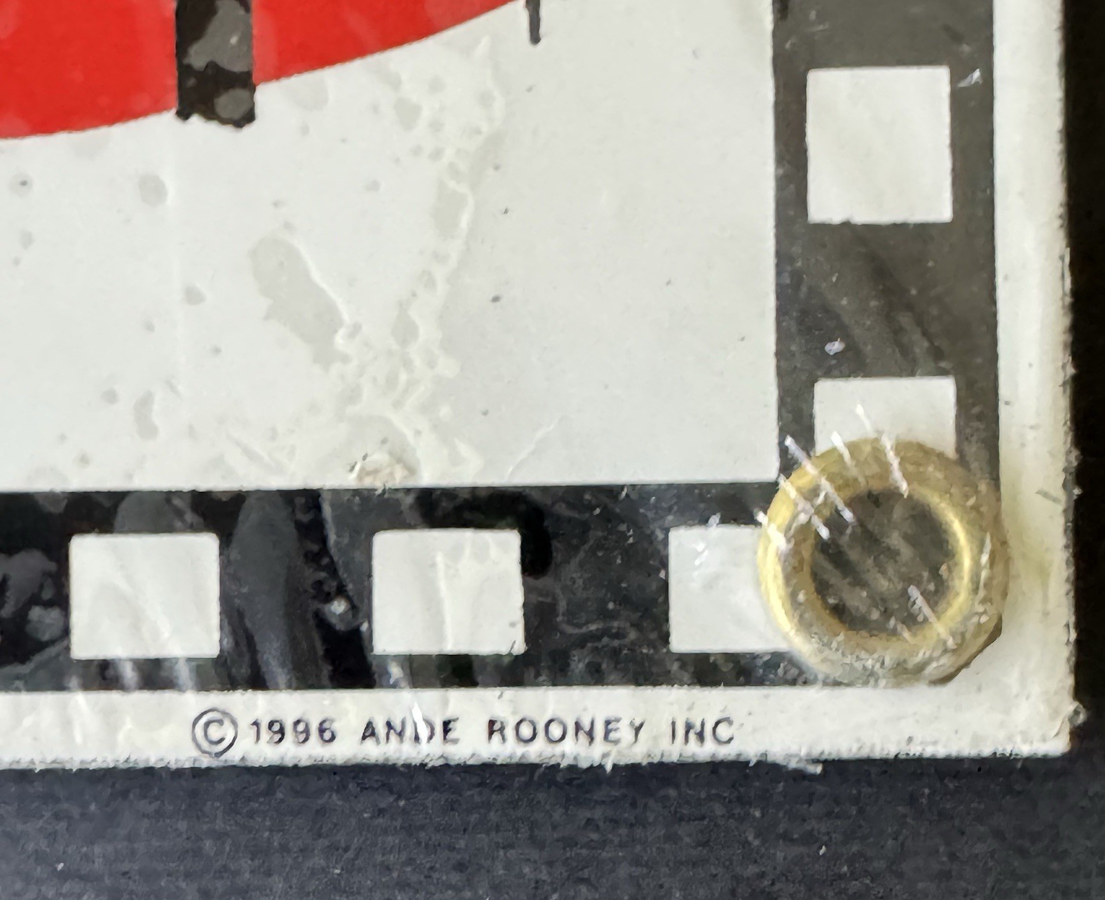 Vintage Ande Rooney Porcelain Sign Smiley’s Rest Stop 1996 Eat & Get Gas – NEW