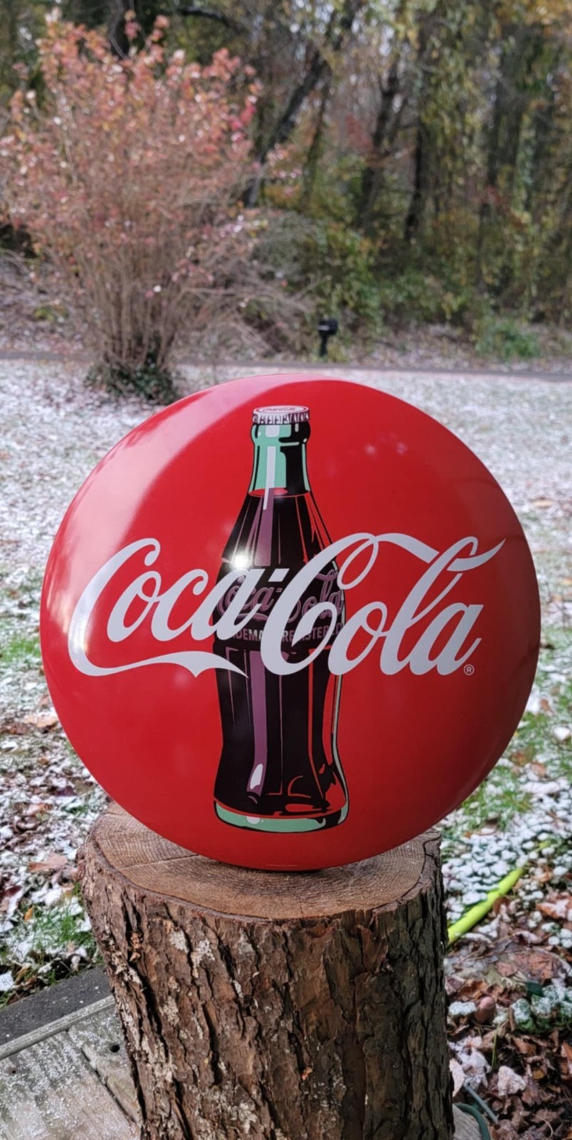 Coca Cola Button Vintage Retro Dome Metal sign