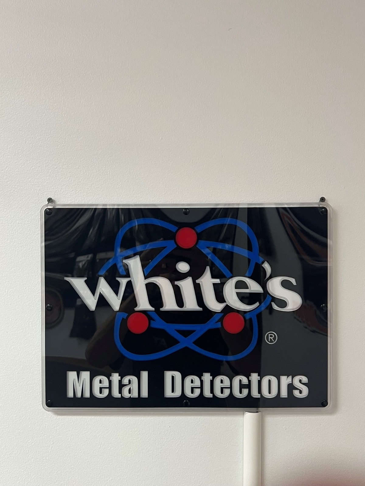 Vintage whites metal detectors dealer light up sign LED