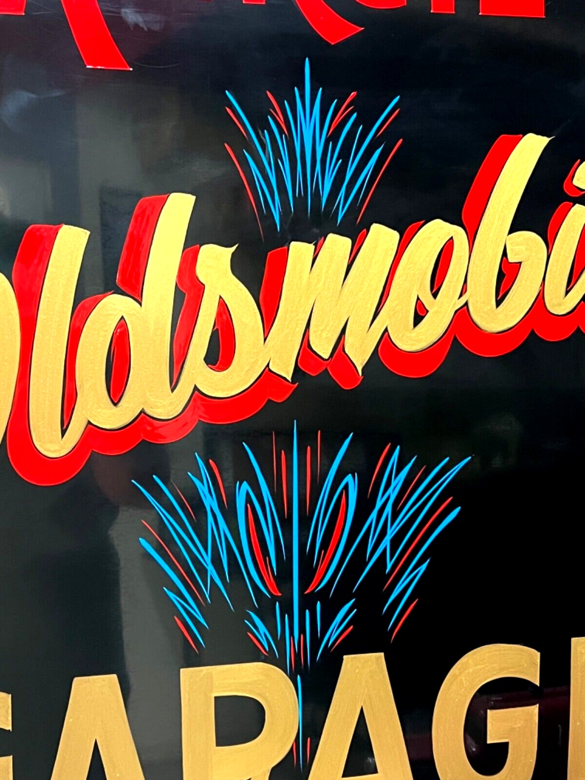 Order your NAME Oldsmobile Garage Hand Painted HOT RAT ROD SHOP SIGN Pinstriped