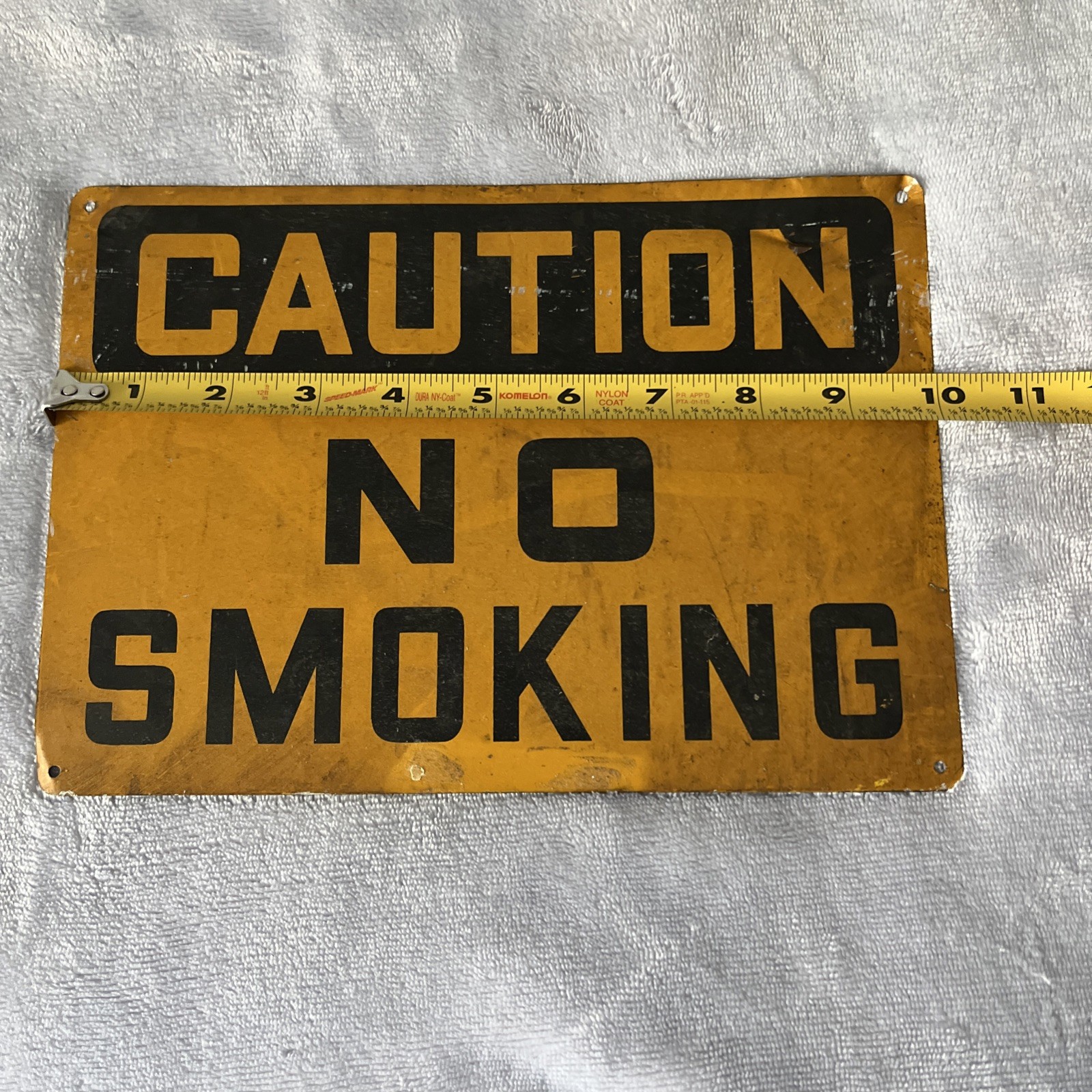 Caution No Smoking Sign Tin