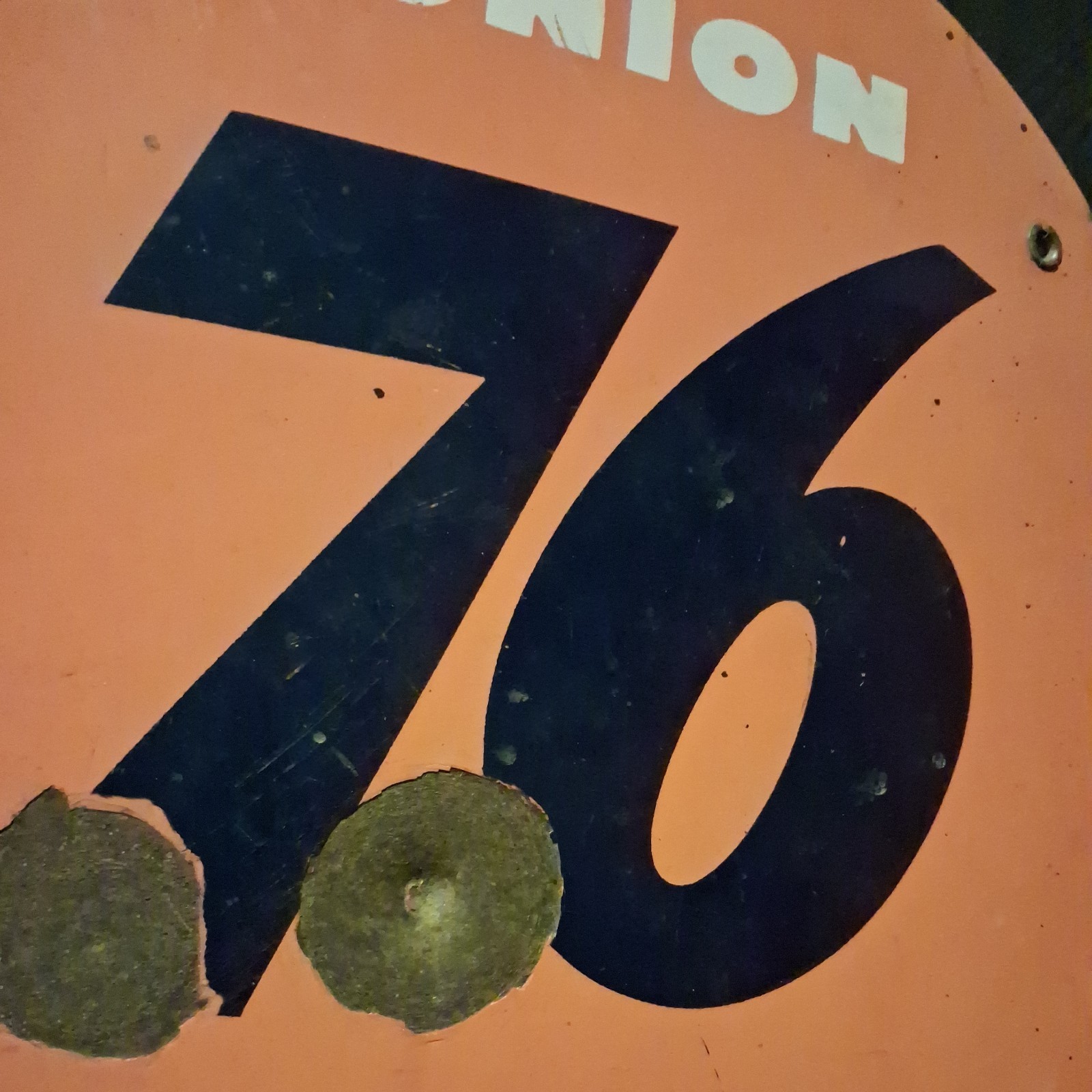 VINTAGE UNION 76 GASOLINE Metal SIGN GAS STATION PUMP PLATE MOTOR OIL AUTO
