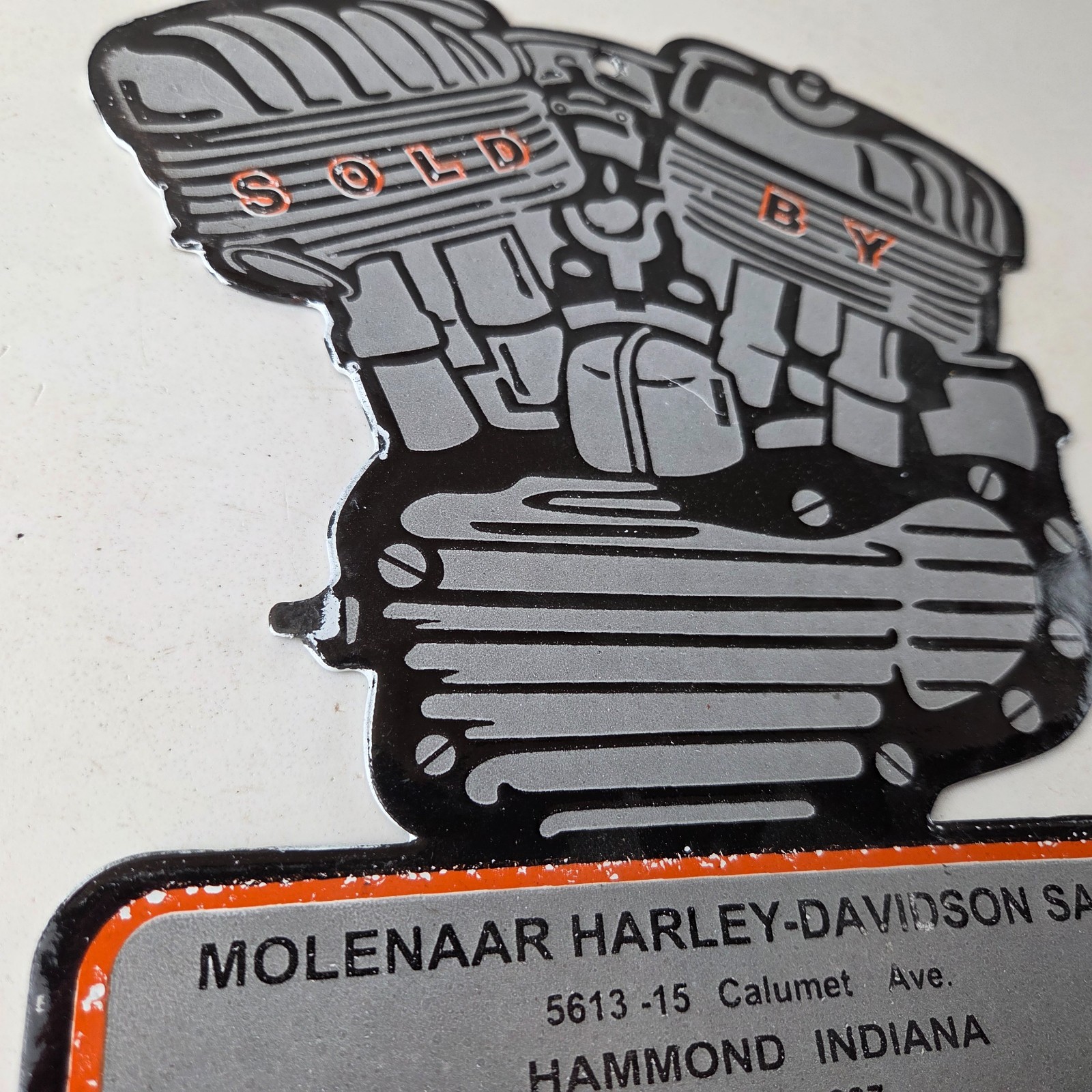 Vintage Harley Davidson Motorcycles Sign – USA Engine Repair Service Gas Sign