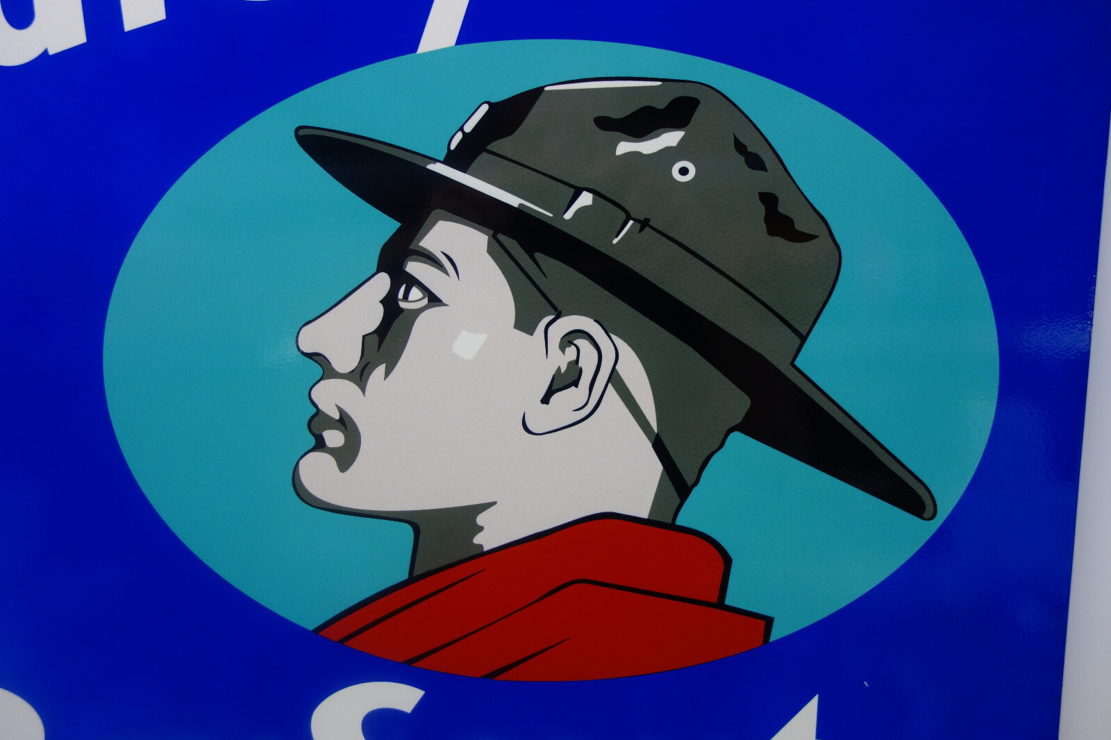 BOY SCOUTS OF AMERICA RECTANGULAR STEEL ENAMEL SIGN 30″ HIGH BY 22″ WIDE.