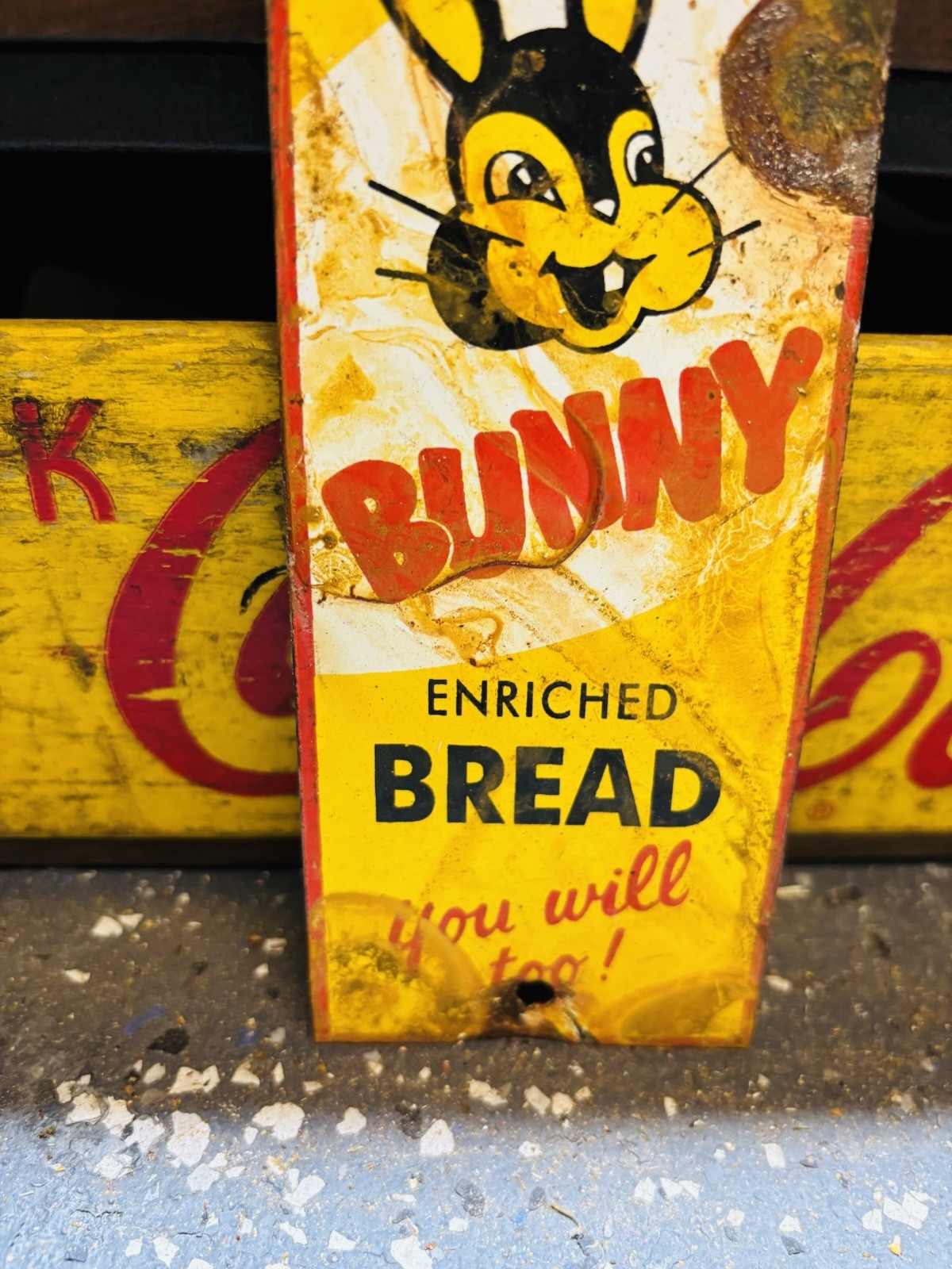 Bunny Bread Porcelain Advertising Sign