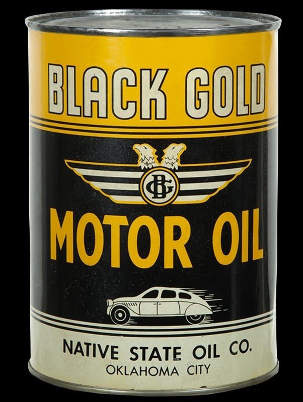 Black Gold Motor Oil NEW METAL SIGN: Native State Oil Co. Oklahoma City