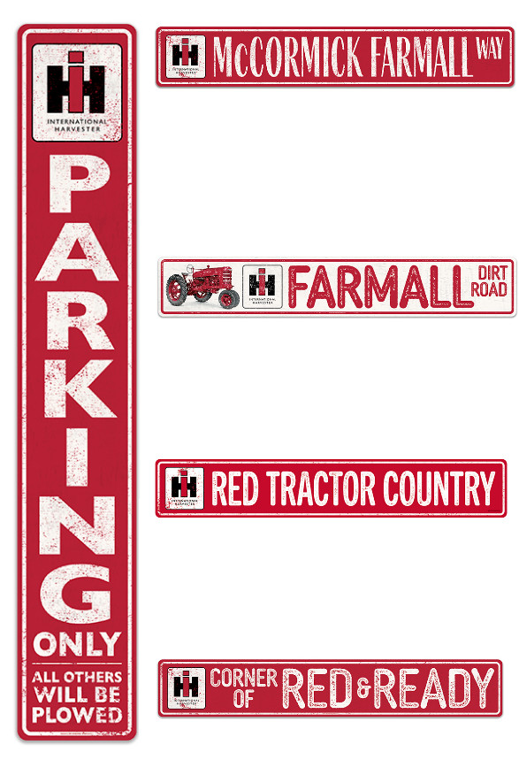 36″ IH International Harvester McCormick Farmall Advertising Metal Street Signs