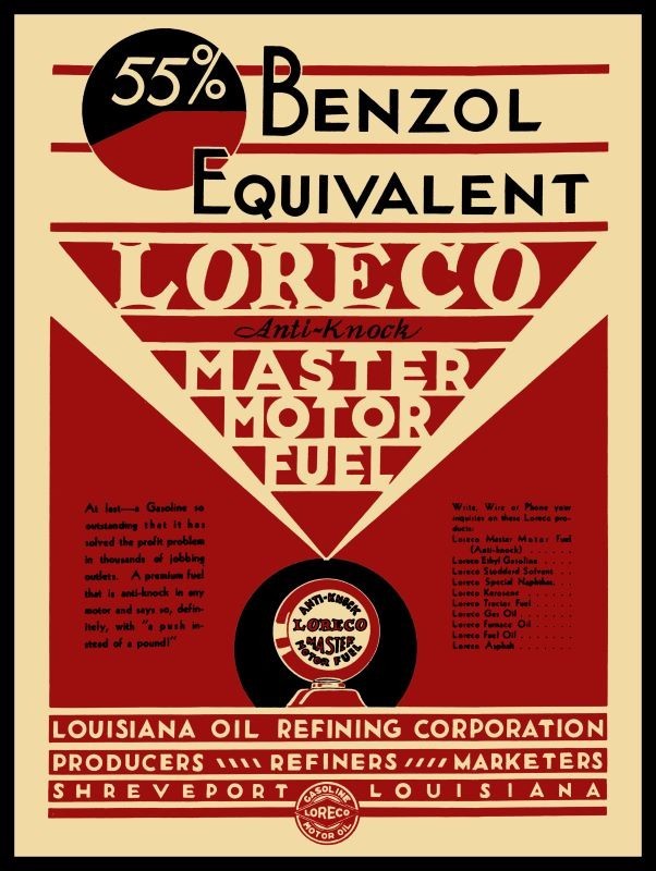 1930 Louisiana Oil Refining – LORECO of Shreveport NEW Sign: 9×12″ Ships Free