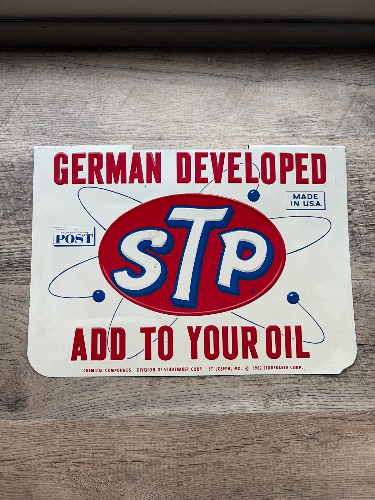 Studebaker Corp STP Oil Automotive Additive Display Rake Sign