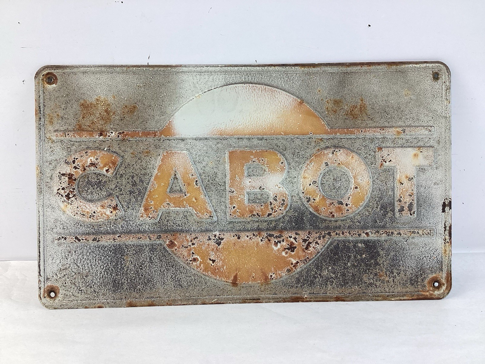 Vintage Metal Cabot Pumping Unit Sign 13.75” X 8”