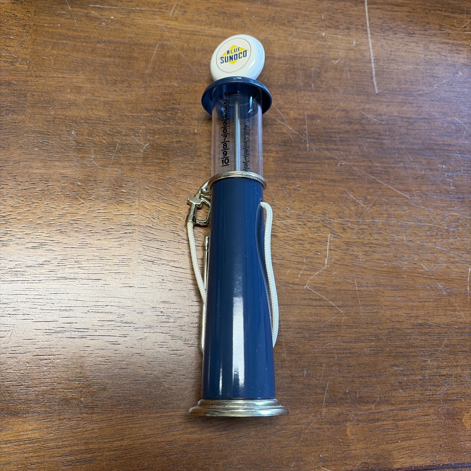 Vintage Blue Sunoco Metal Gas Pump Replica Approximately 7.5”