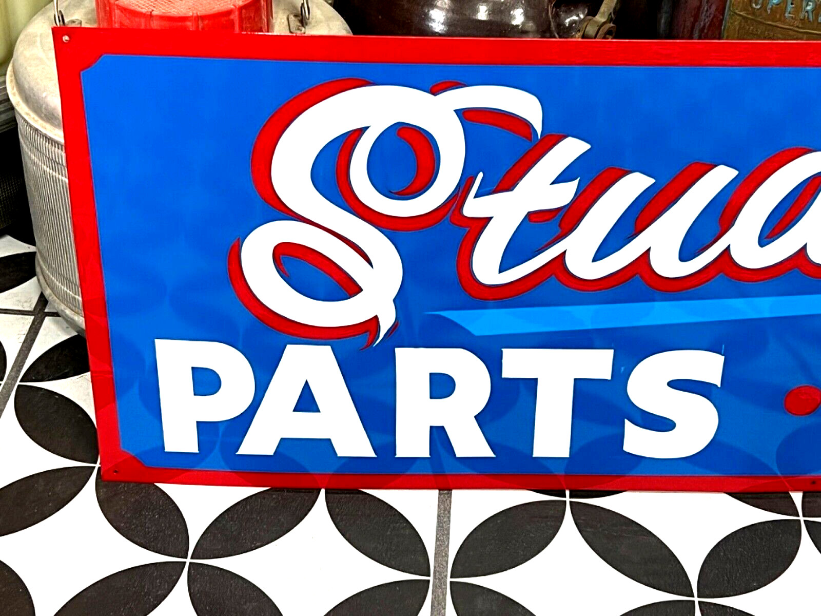 36″ Hand Painted Vintage Metal STUDEBAKER Parts Service Gas Oil Dealership Sign