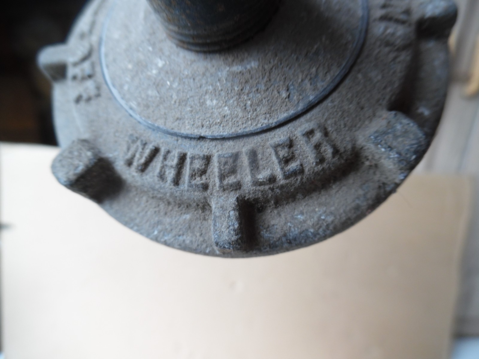 Vtg 44″ Sentinel Wheeler Gooseneck Sign Light Industrial Gas Station Pole