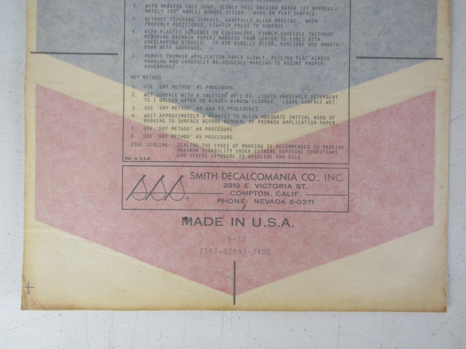 VTG Chevron Gas Station 10 1/2 x 9 Sticker Sign Decal Ad Premasked Marking B4C