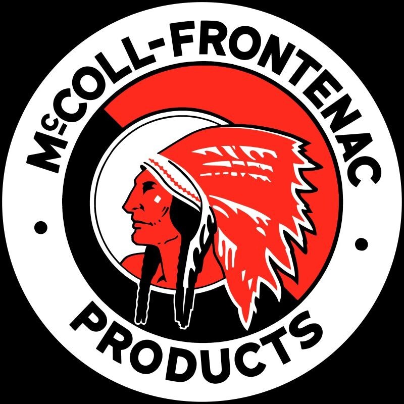 McColl Frontenac Oil, Petroleum NEW Sign: 40″ Dia. Round USA STEEL TWO-SIDED